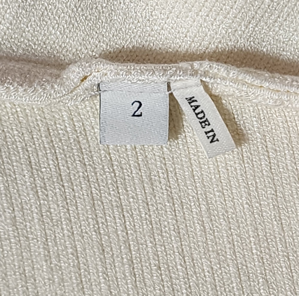 Sandro Paris Navy and Cream Striped Cardigan with Denim Details - Picture 8 of 11